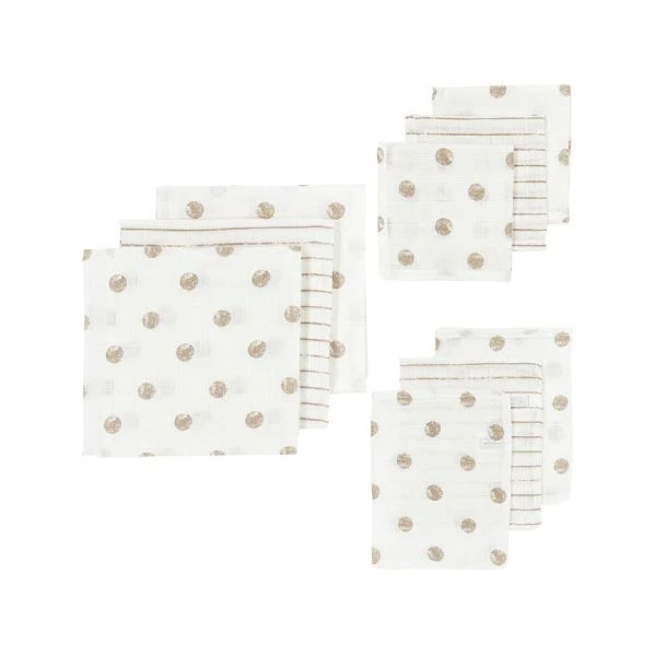 Meyco Hydrofiel Starterset - Dot Stripe - Sand - Afbeelding 2