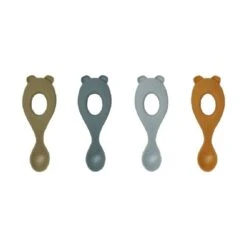 Liewood Liva Lepels - Siliconen - 4 Stuks - Blue Multi Mix