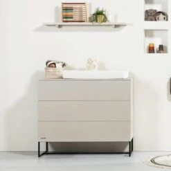 Kidsmill Modular Babykamer- Mat Oatemal | Bed 60 X 120 Cm + Commode -Beste Kinderserie Winkel Modular oatmeal SFEER v2 1 22c2