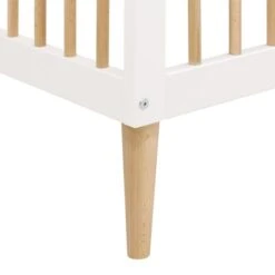 ToiToiKids Jort Babybed - Wit / Naturel - 60 X 120 Cm -Beste Kinderserie Winkel ToiToiKids Jort Babybed Wit Naturel 60 x 120 cm 4 eb81