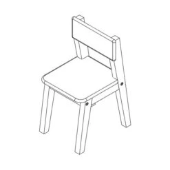 Bopita Ivar Peuterstoeltje Naturel / Wit -Beste Kinderserie Winkel ivar stoeltje met leuning tekening 4169