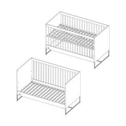 Kidsmill Modular 2 Babybed Mat Wit - Zwart - 70 X 140 Cm -Beste Kinderserie Winkel knipsel intense cot bed 70 x 140 black frame df0d