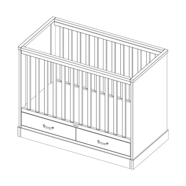 Kidsmill Newport Babybed Wit 70 X 140 Cm 6 Kidsmill Newport Babybed Wit 70 X 140 Cm - Afbeelding 5