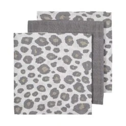 Meyco Panter Swaddle Neutral / Uni Grijs 3 Stuks