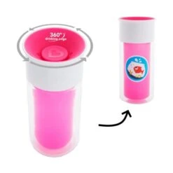 Munchkin Miracle 360° Personalised Drinkbeker Pink -Beste Kinderserie Winkel munchkin miracle 360 personalised drinkbeker pink 2 ae38