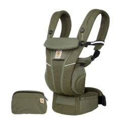 Ergobaby Omni Breeze Draagzak Olive Green -Beste Kinderserie Winkel omni breeze bcz360polive olive green with pouch 0593