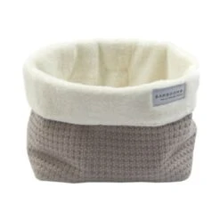 Bamboom Commodemandje Met Rits Warm Grijs