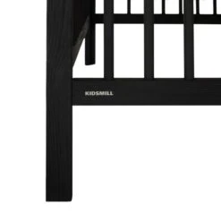 Kidsmill Pure Wood Ledikant Zwart Geborsteld 60 X 120 Cm -Beste Kinderserie Winkel pure wood zwart ledikant detail2 81af