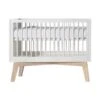 Kidsmill Sixties Babybed Wit Mat / Naturel 60 X 120 Cm -Beste Kinderserie Winkel sixties ledikant wit blank eiken 60 x 120 cm 17ed